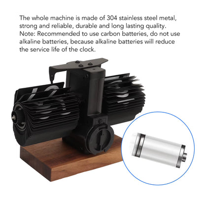 Portable Digital Flip down Clock Retro Automatic Turning Battery Operated Mechanical Clock for Home Room Office Decoration