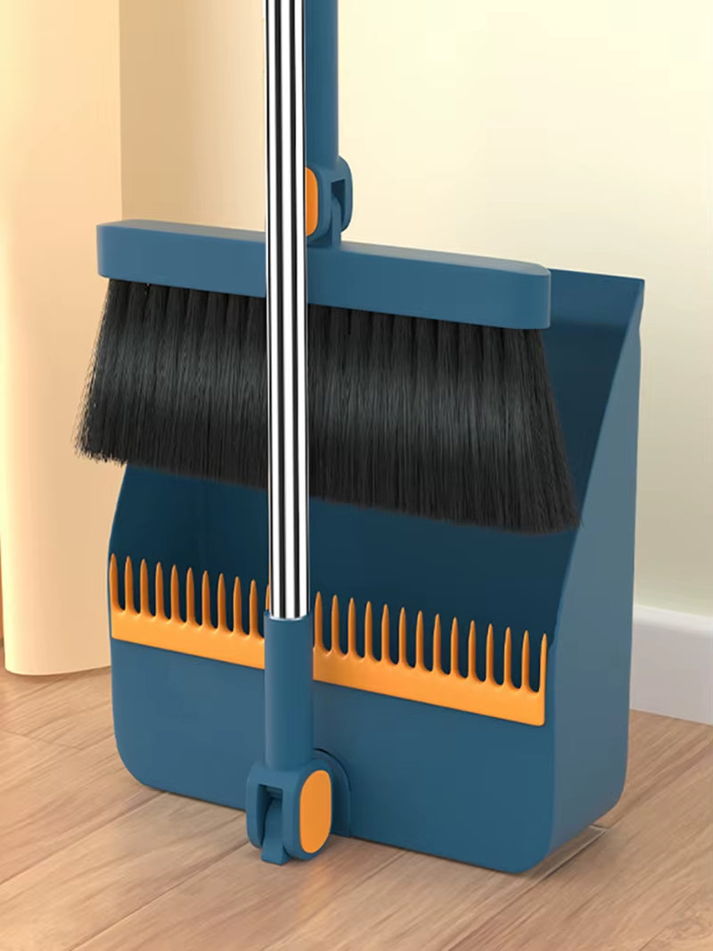 New Broom Set Dustpan Combination Household Sweeping Broom Folding Broom Wiper Dustpan Garbage Shovel