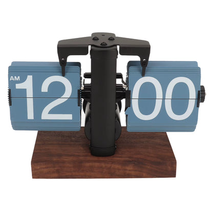 Portable Digital Flip down Clock Retro Automatic Turning Battery Operated Mechanical Clock for Home Room Office Decoration