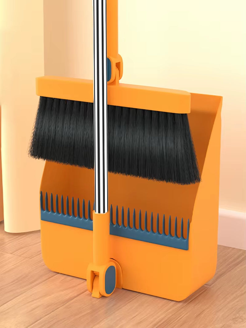 New Broom Set Dustpan Combination Household Sweeping Broom Folding Broom Wiper Dustpan Garbage Shovel